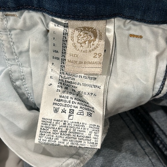 DIESEL JEANS ✨ Women 29x32 Skinzee Low Super Slim Skinny Low Waist Stretch Denim - Picture 3 of 8